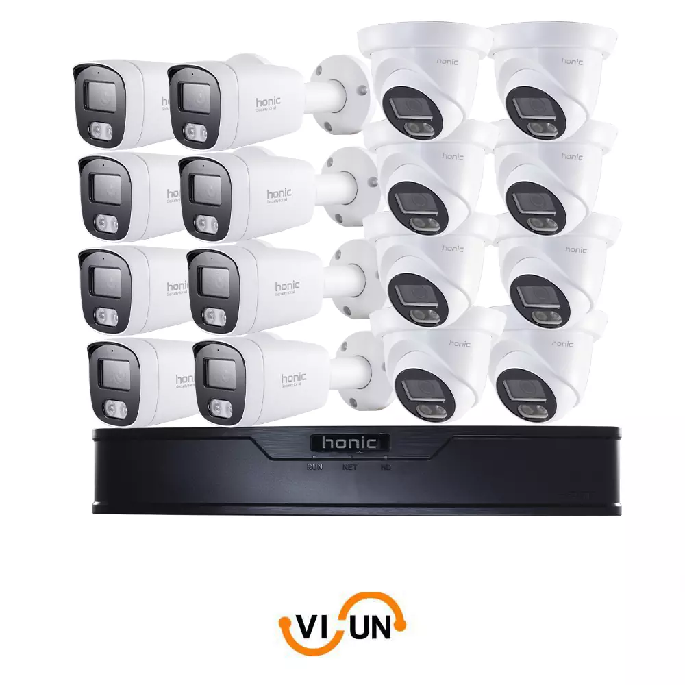 پکیج دوربین مداربسته 16 عددی 5 مگاپیکسل AHD هانیک - فروشگاه ویسان