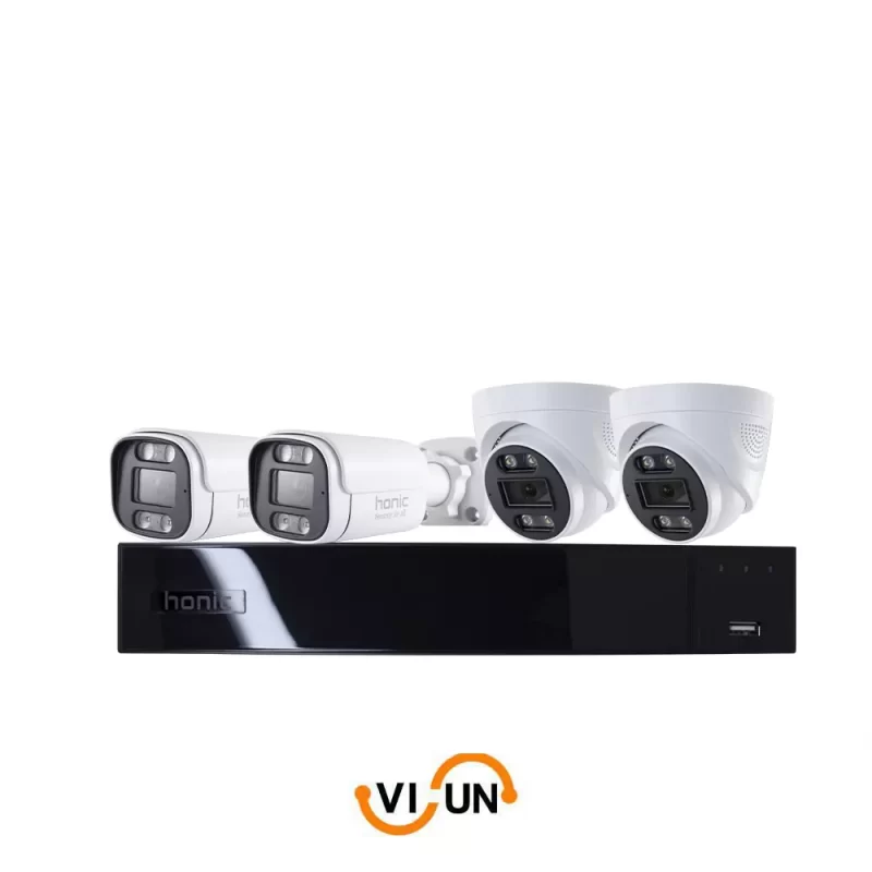پکیج دوربین مداربسته 4 عددی 5 مگاپیکسل IP هانیک - فروشگاه ویسان
