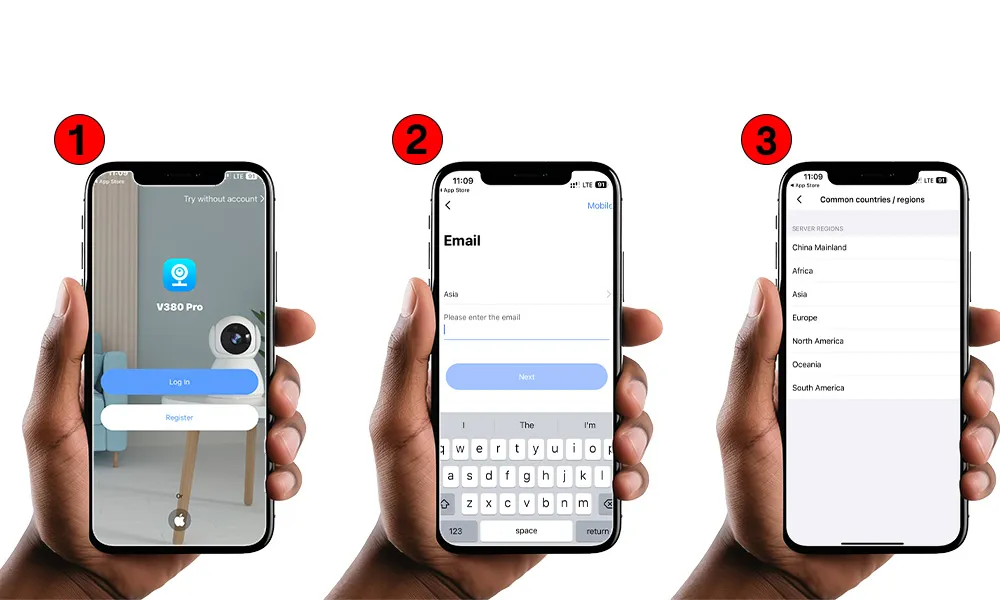 نصب نرم افزار v380 مرحله اول | visun.ir